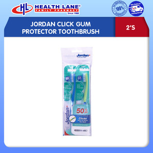 JORDAN CLICK GUM PROTECTOR TOOTHBRUSH (2'S)